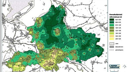 Hemelhelderheidskaart provincie Gelderland, Bron: Sotto le Stelle